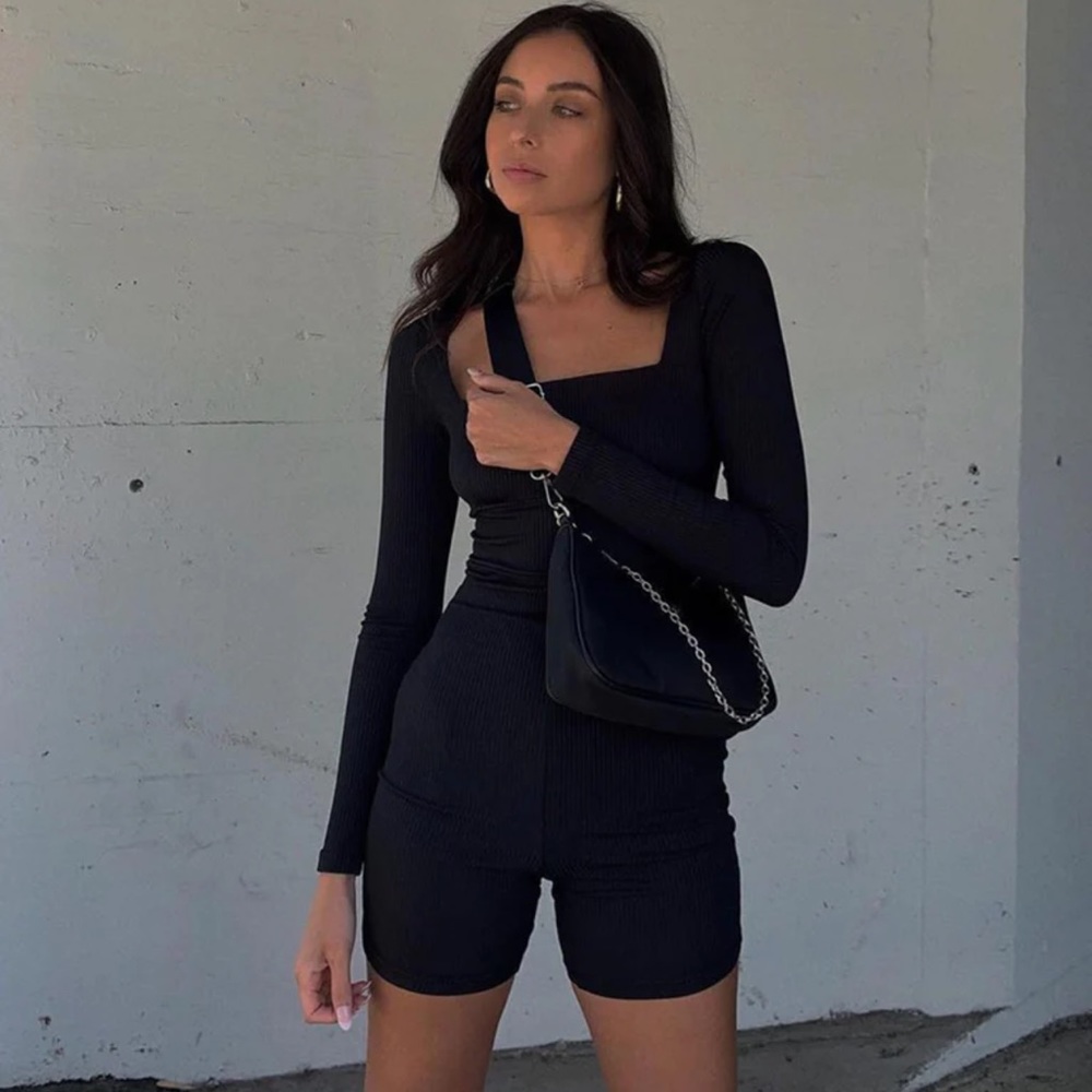 Princess Polly Sara Romper Black